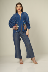 Farida Top With Crush Pants