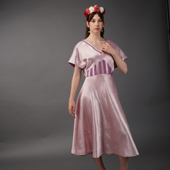 Power Shoulder Pink Dress