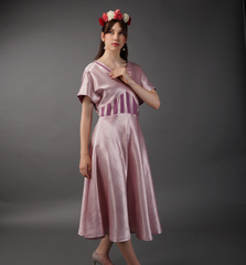 Power Shoulder Pink Dress