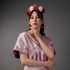 Power Shoulder Pink Dress