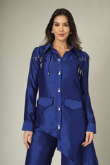 Blue Jhaalar Coord Set