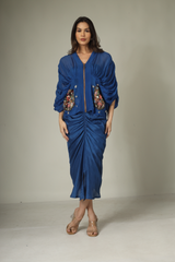 Farida Blue Skirt Top