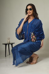 Farida Blue Skirt Top