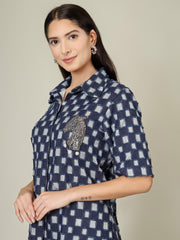 Denim Horse Head Dress