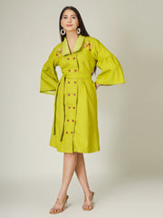 Neon Denim Blazer Dress