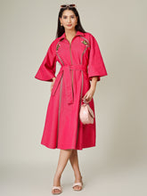 Pink Denim Butterfly Dress