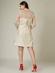 Ivory Bow Tie coat Dress