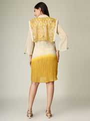 Power Shoulder Shaded Dress