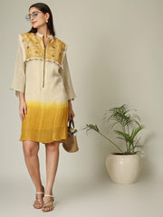 Power Shoulder Shaded Dress