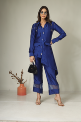 Blue Jhaalar Coord Set