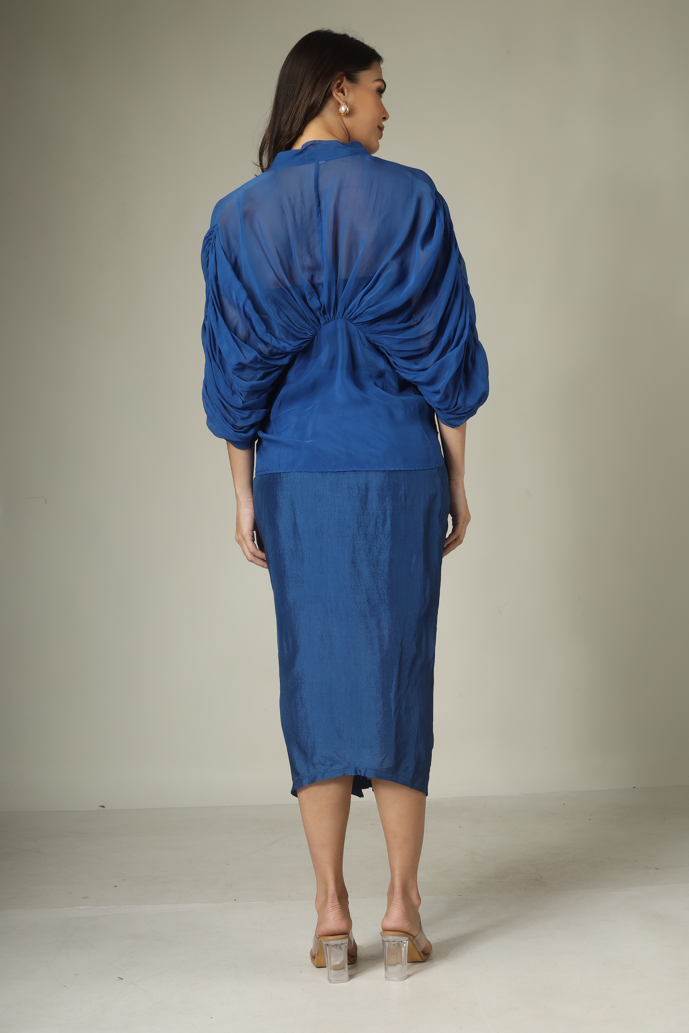 Farida Blue Skirt Top