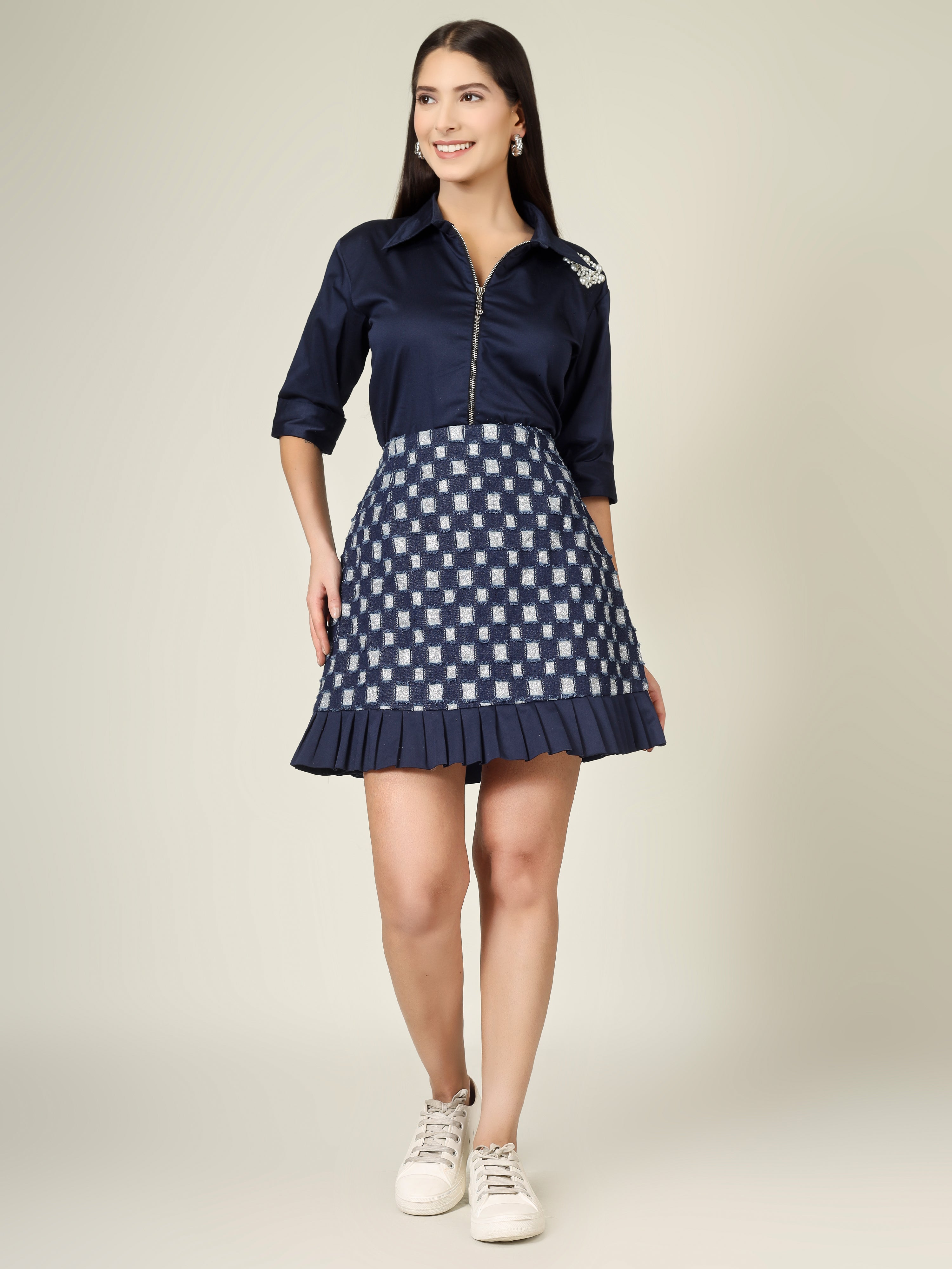 Box Denim Skirt Set
