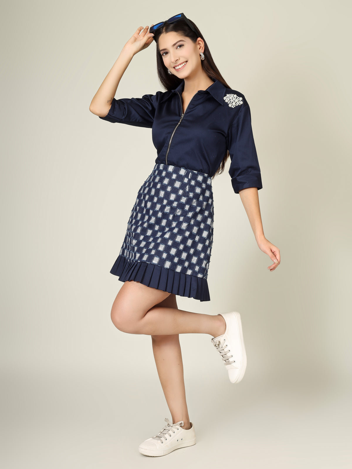 Box Denim Skirt Set