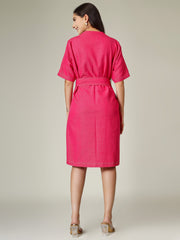 Pink Denim  Short Dress