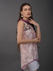 High Low Pink Floral Top